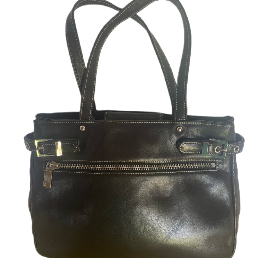 Black Perlina Leather handbag